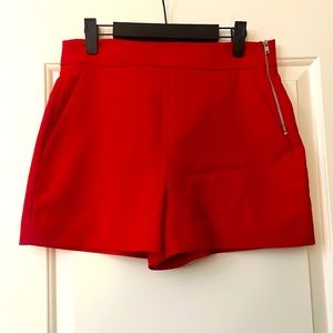 Zara, shorts, red, US 4, EUROPE 4
